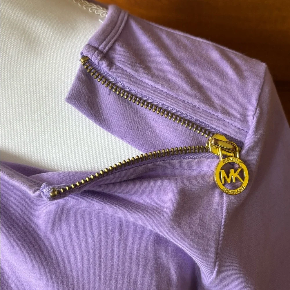 Michael Kors side ruched Lavender Women's Top